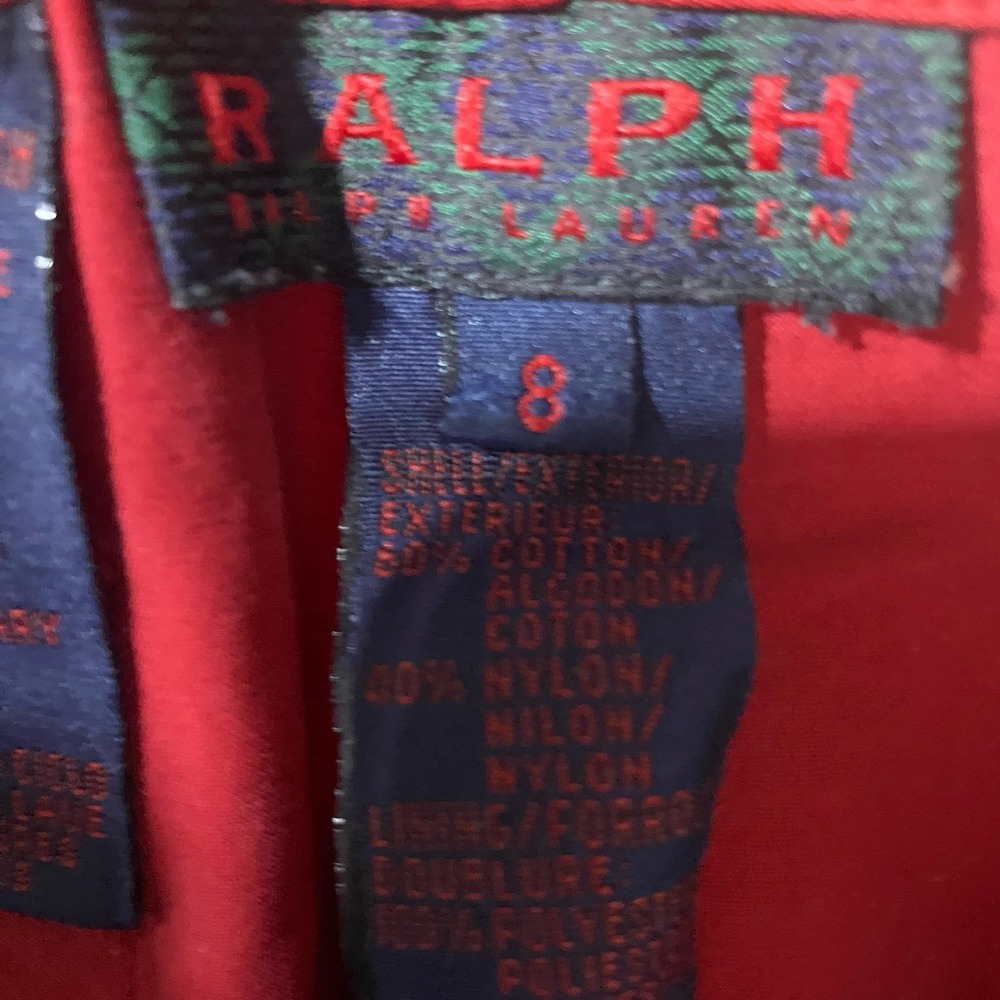 Ralph Lauren Shorts Womens 8 Red Preppy Snap Button Nylon Sport Outdoor Inseam 2 - Picture 6 of 8